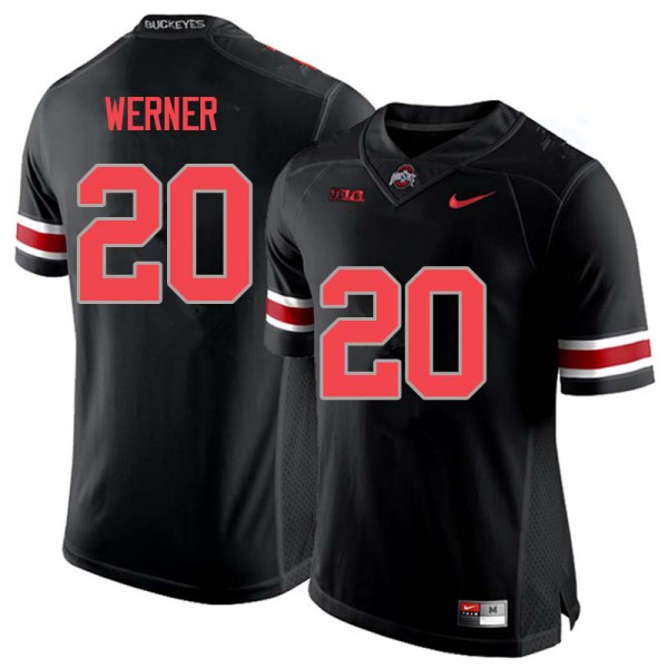Ohio State Buckeyes #20 Pete Werner Men Embroidery Jersey Blackout OSU9685